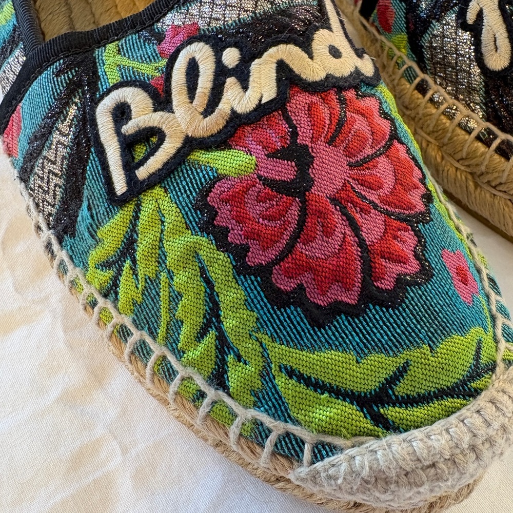 Authentic Gucci Rose Baby Blind for Love Tapestry Espadrille Flats - Picture 3 of 11